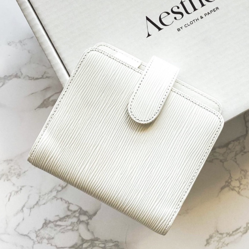 NEW ✨ C&P Exclusive Pocket Agenda in White Contoured Leather + Inserts Bundle
